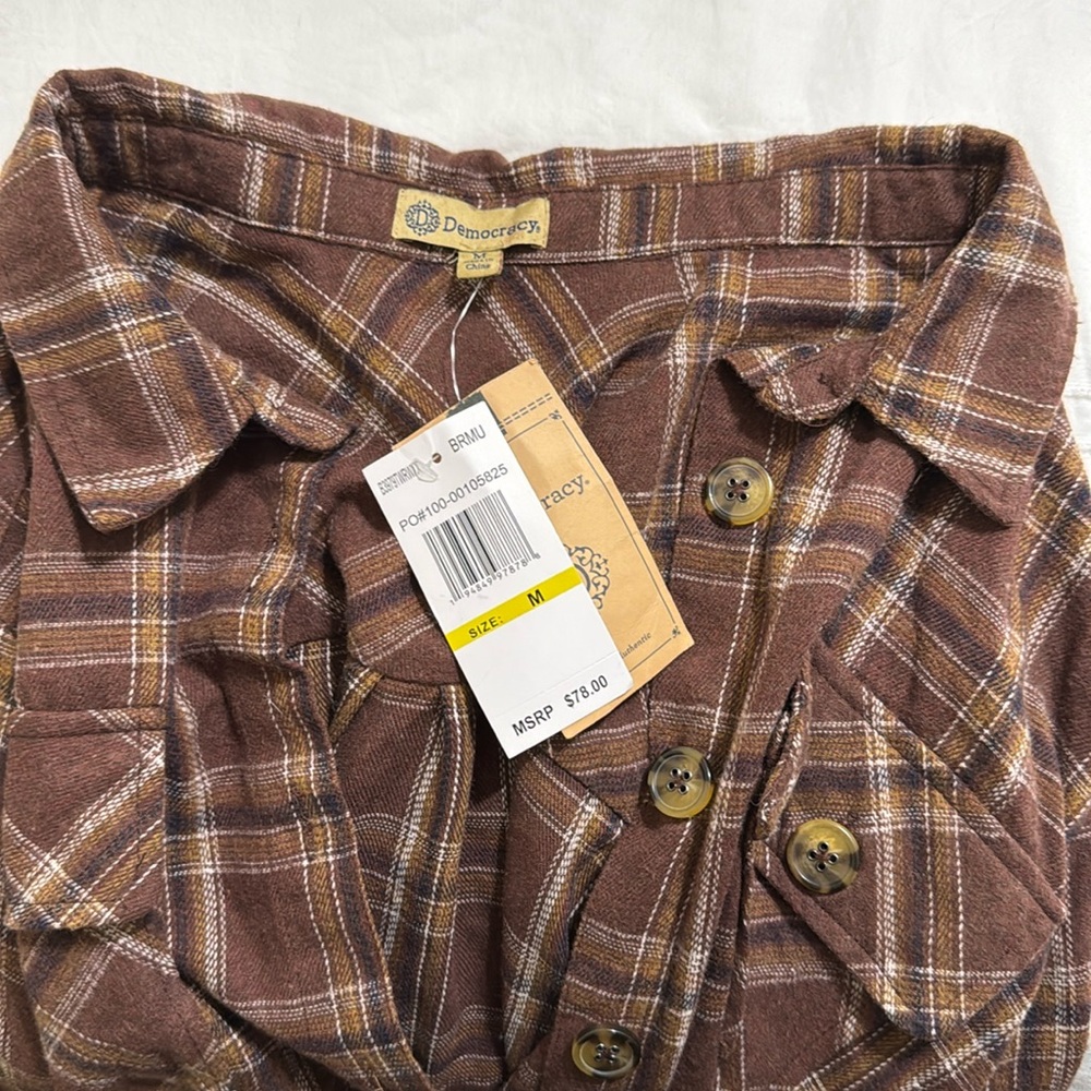 Democracy Flannel NWT
